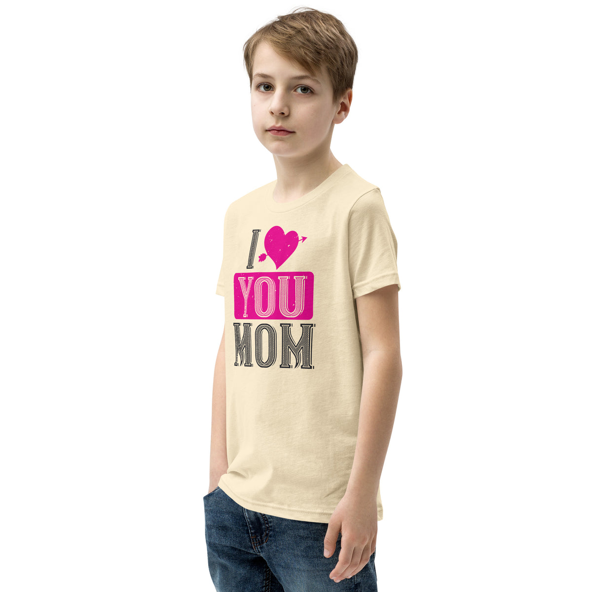 I Love You Mom Valentine's Day Kids T-Shirt