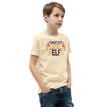 Santa's Cutest Elf Christmas Kids T-Shirt