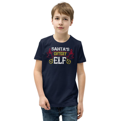 Santa's Cutest Elf Christmas Kids T-Shirt