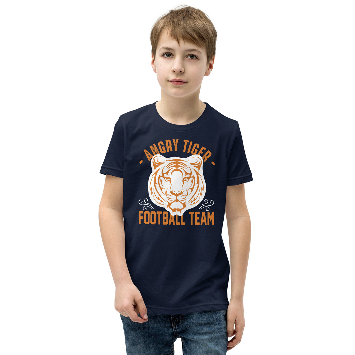 Angry Tiger Football Team Kids T-Shirt
