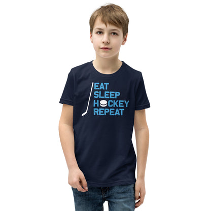 Eat Sleep Hockey Repeat Kids T-Shirt