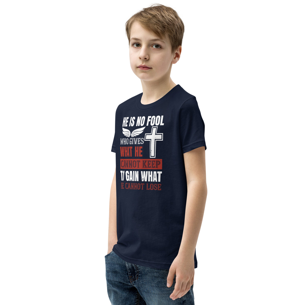 He Is No Fool Who Gives What He Cannot Keep Christian Kids T-Shirt