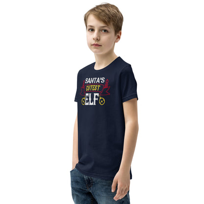 Santa's Cutest Elf Christmas Kids T-Shirt