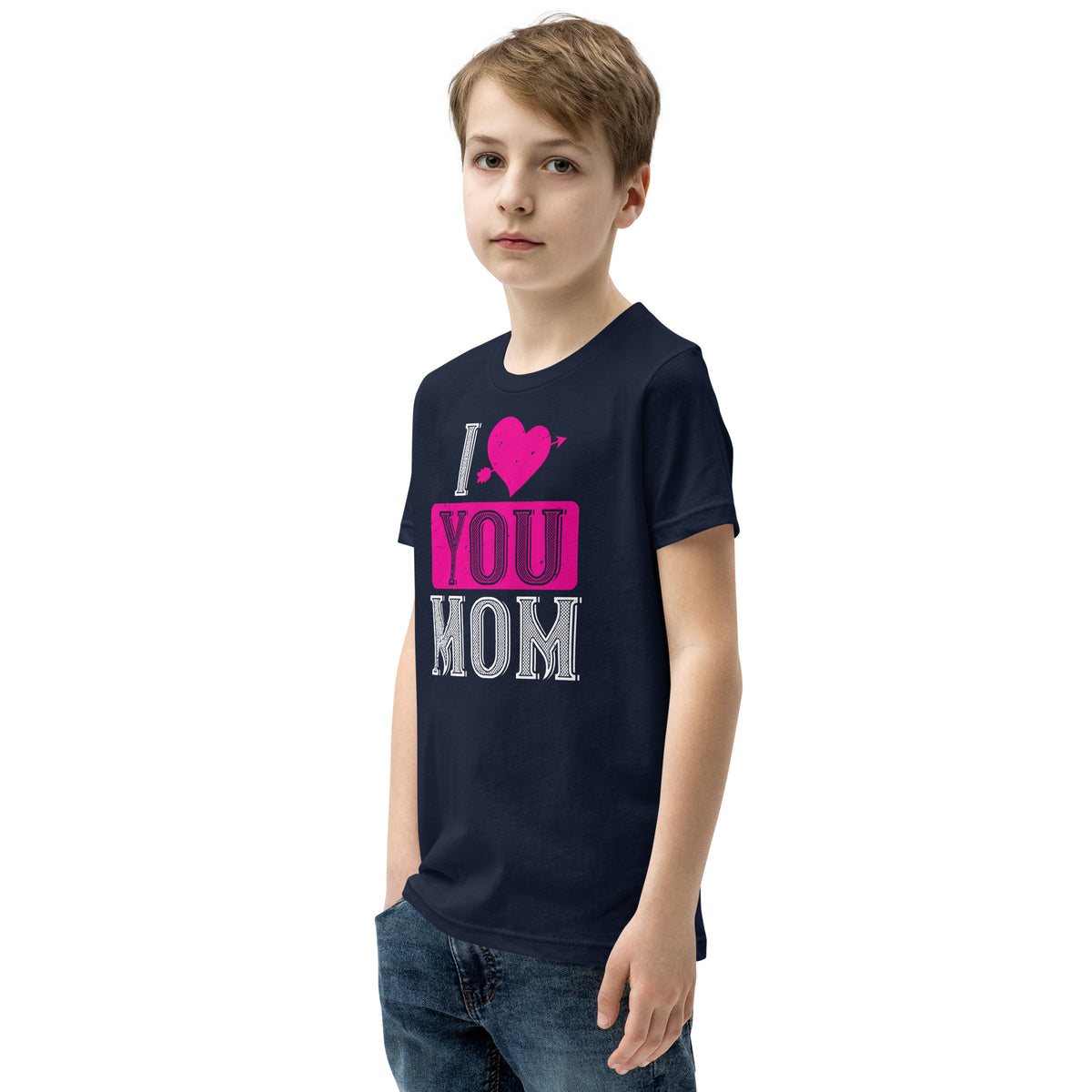 I Love You Mom Valentine's Day Kids T-Shirt