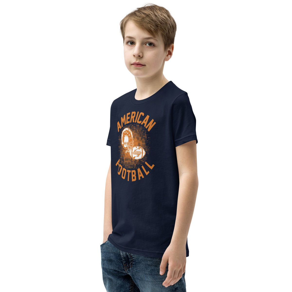 American Football Retro Helmet Kids T-Shirt