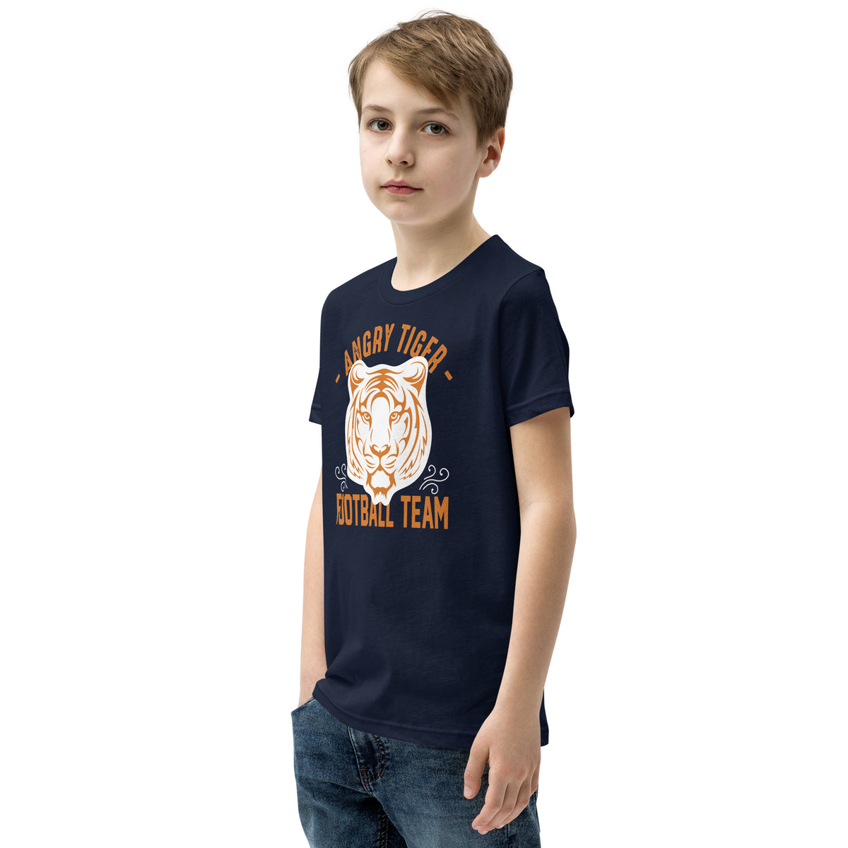 Angry Tiger Football Team Kids T-Shirt