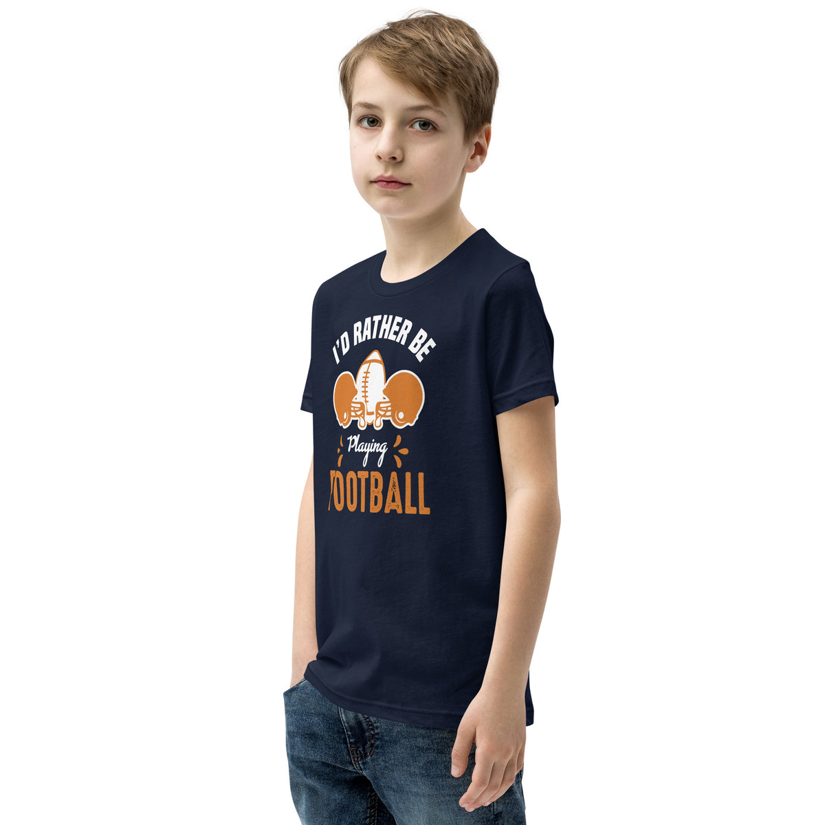 I'd Rather Be Playing Football Kids T-Shirt