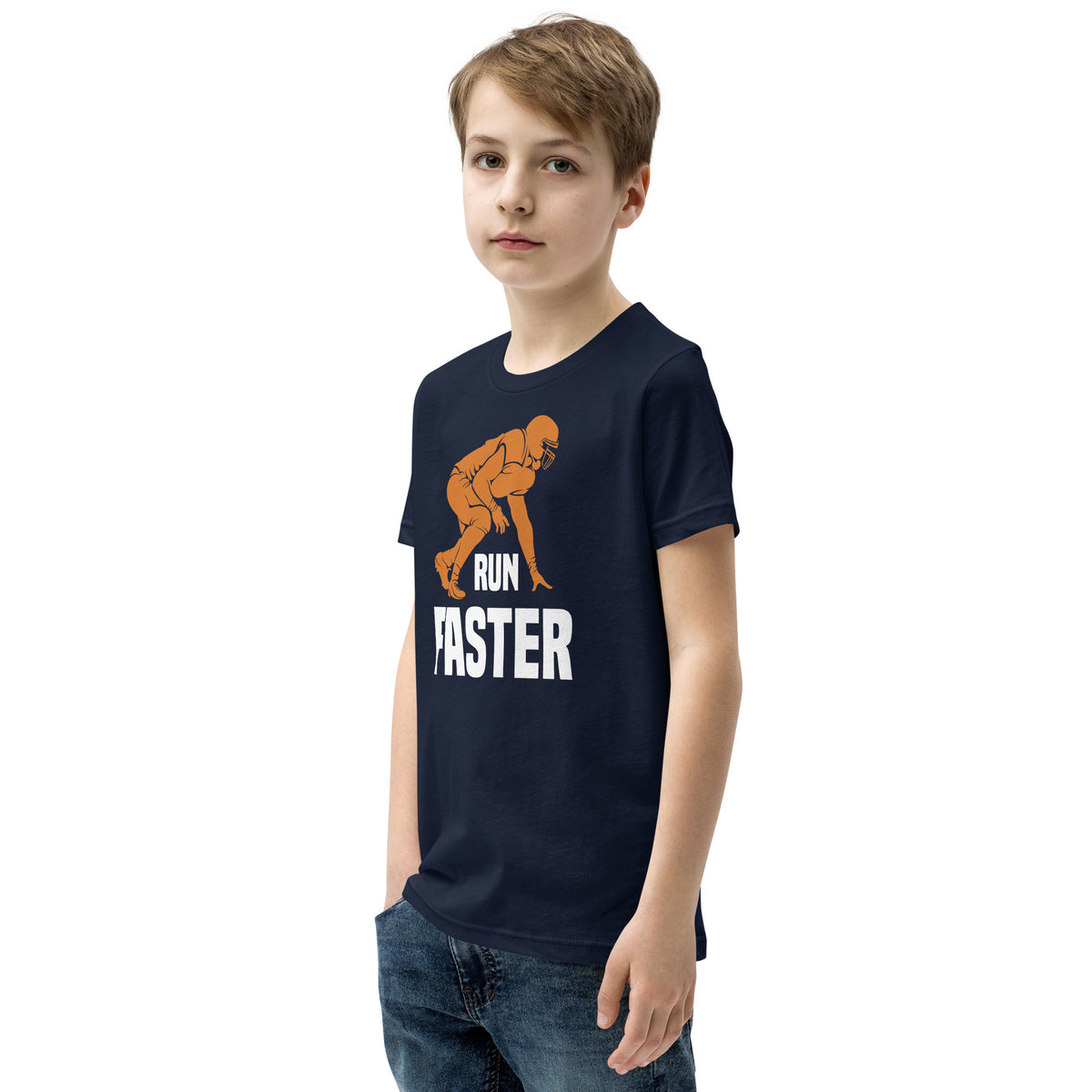 Run Faster Football Kids T-Shirt