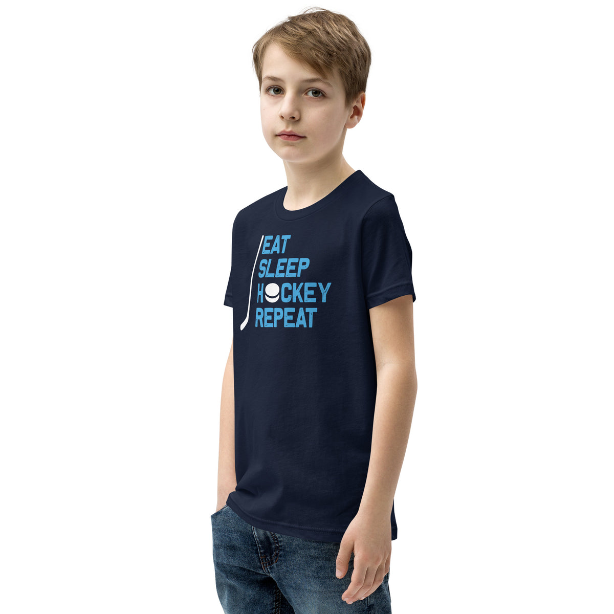 Eat Sleep Hockey Repeat Kids T-Shirt