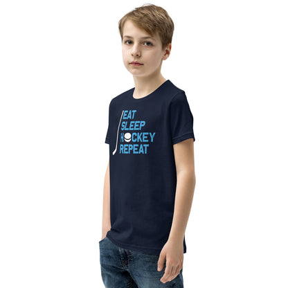 Eat Sleep Hockey Repeat Kids T-Shirt