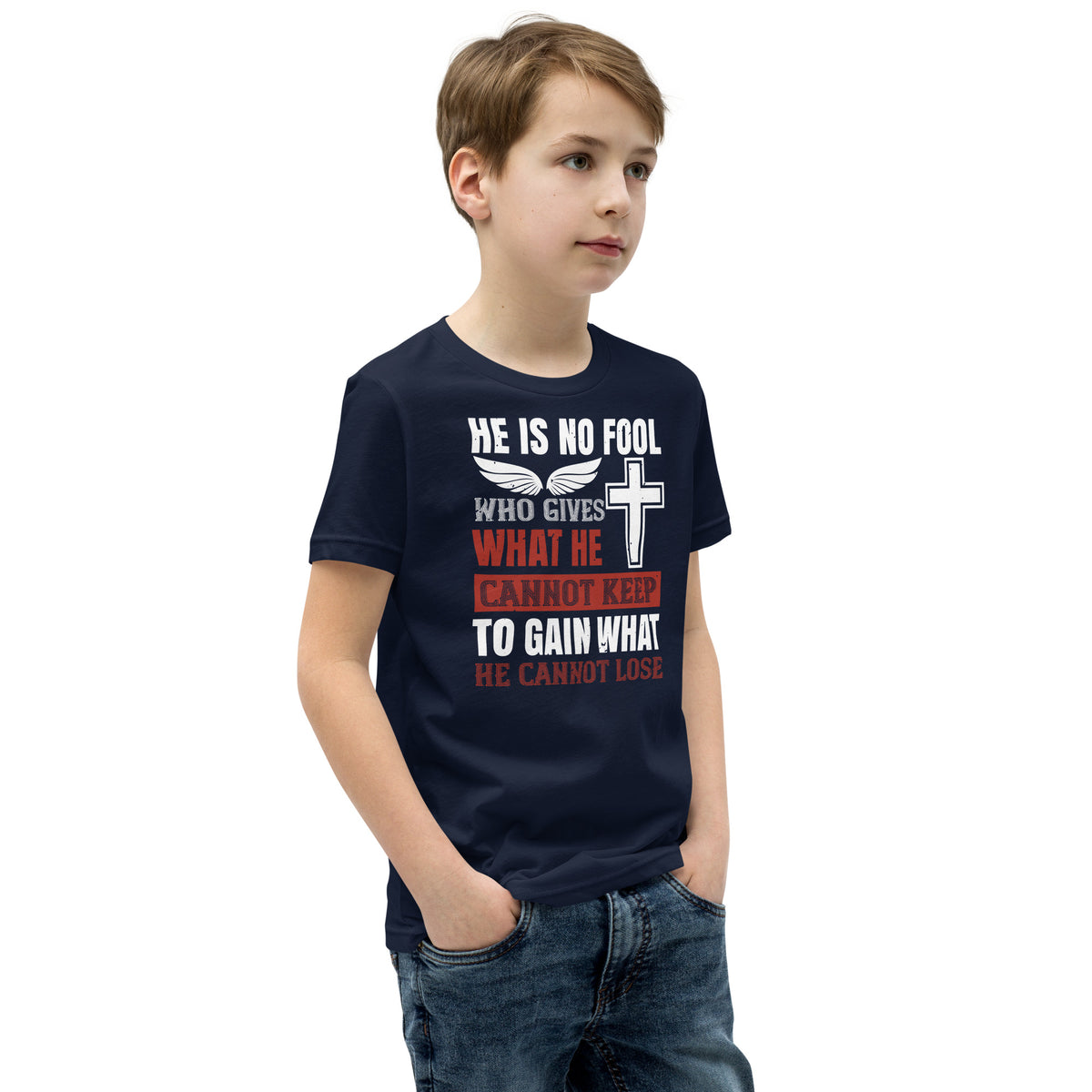 He Is No Fool Who Gives What He Cannot Keep Christian Kids T-Shirt