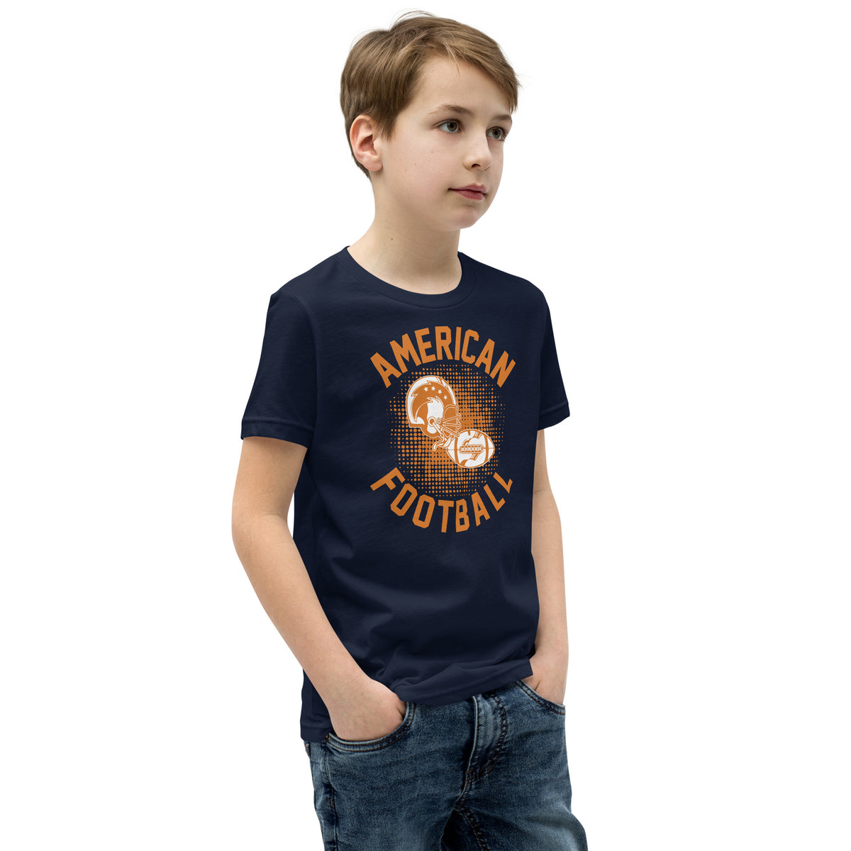 American Football Retro Helmet Kids T-Shirt