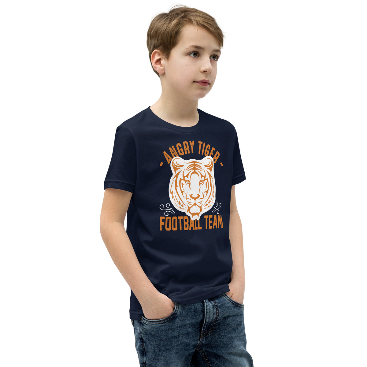 Angry Tiger Football Team Kids T-Shirt