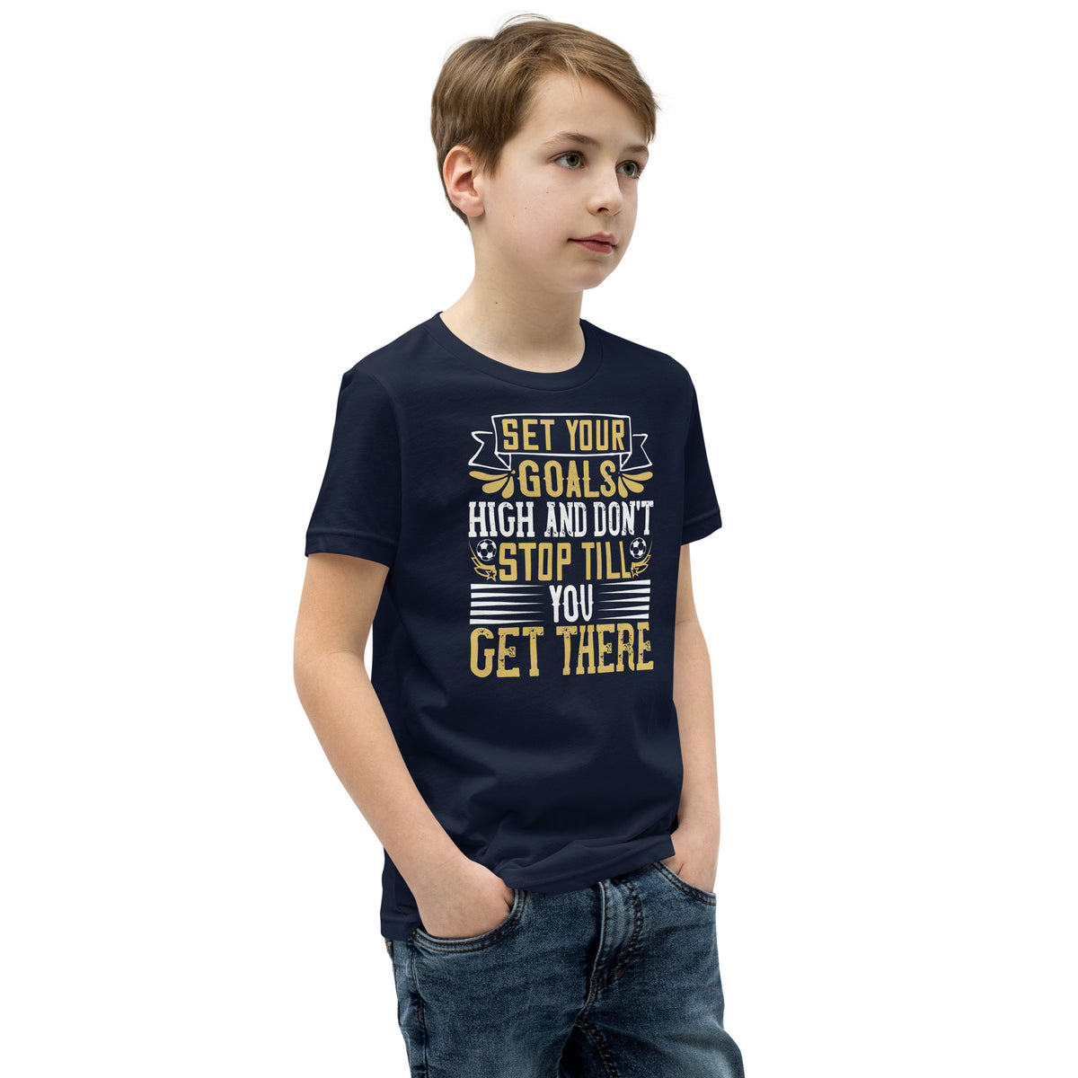 Set Your Goals High and Don't Stop Till You Get There Kids T-Shirt