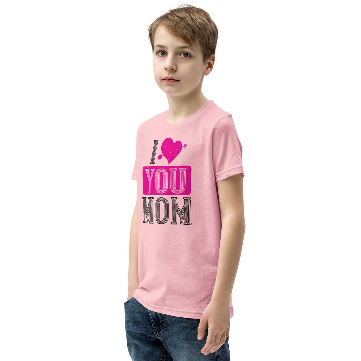 I Love You Mom Valentine's Day Kids T-Shirt