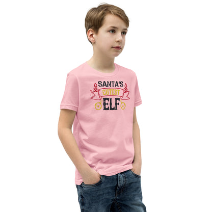 Santa's Cutest Elf Christmas Kids T-Shirt