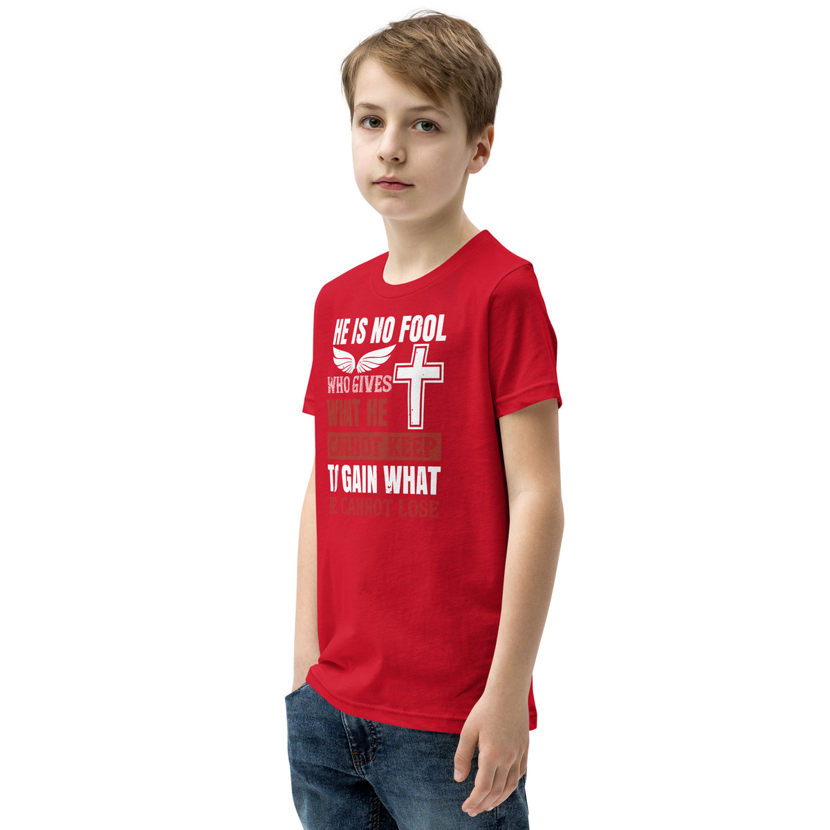 He Is No Fool Who Gives What He Cannot Keep Christian Kids T-Shirt