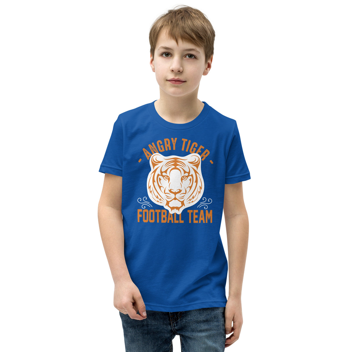 Angry Tiger Football Team Kids T-Shirt