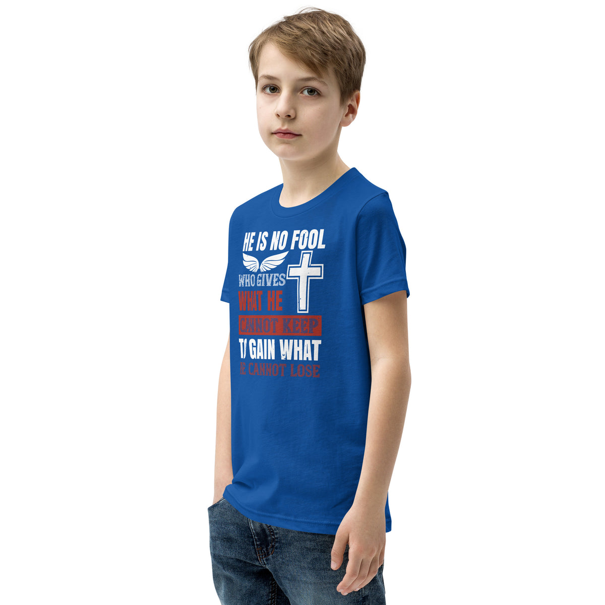 He Is No Fool Who Gives What He Cannot Keep Christian Kids T-Shirt
