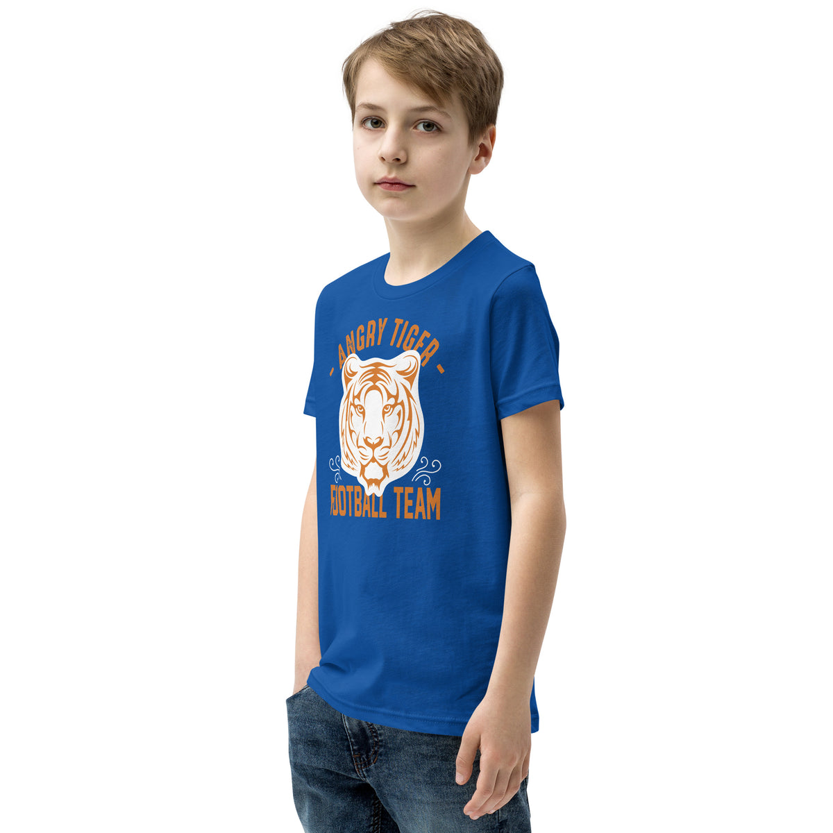 Angry Tiger Football Team Kids T-Shirt
