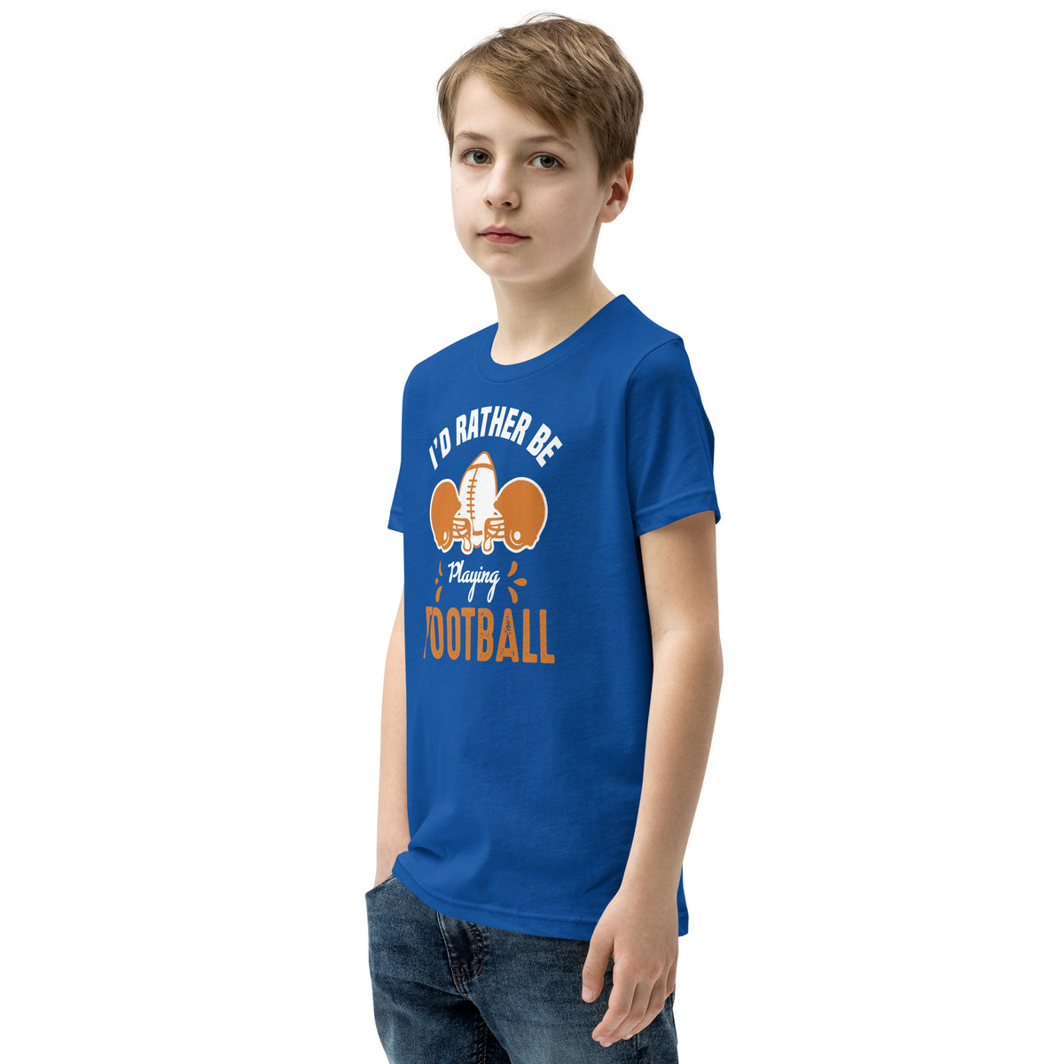 I'd Rather Be Playing Football Kids T-Shirt