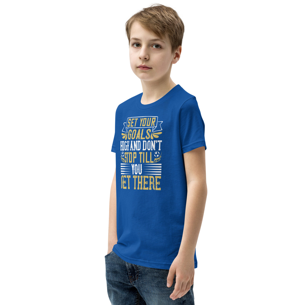 Set Your Goals High and Don't Stop Till You Get There Kids T-Shirt