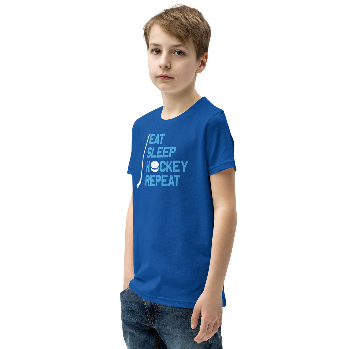 Eat Sleep Hockey Repeat Kids T-Shirt