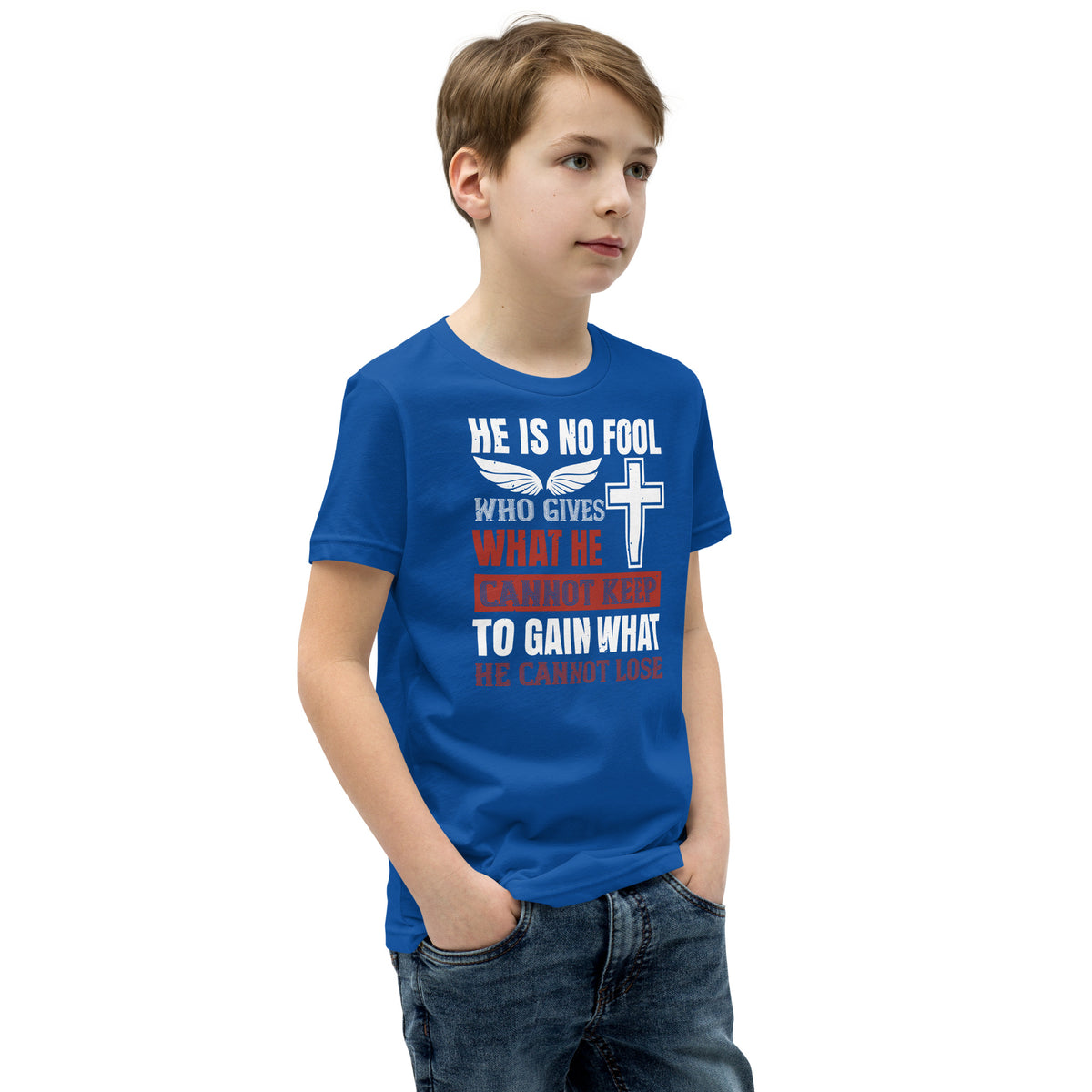 He Is No Fool Who Gives What He Cannot Keep Christian Kids T-Shirt