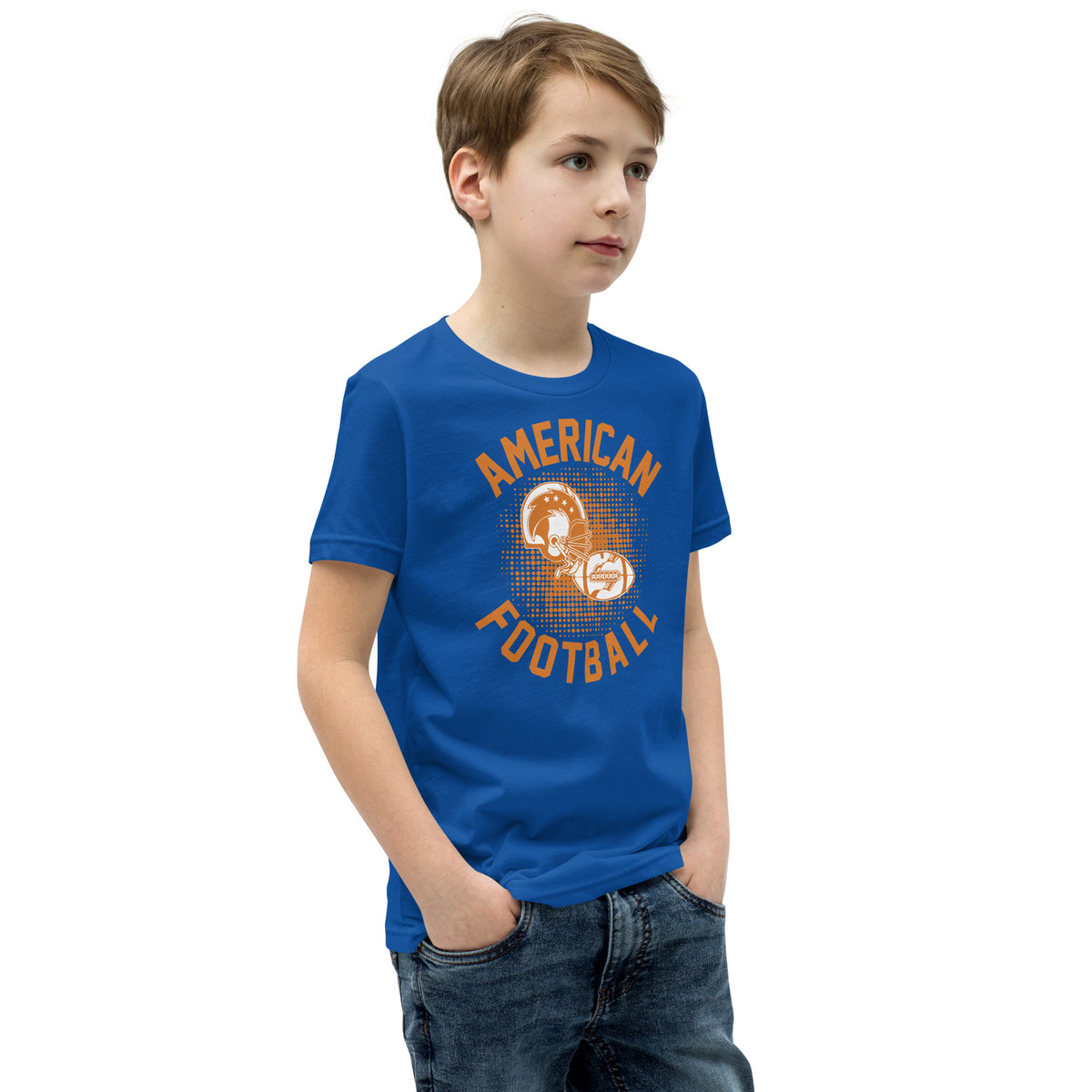 American Football Retro Helmet Kids T-Shirt