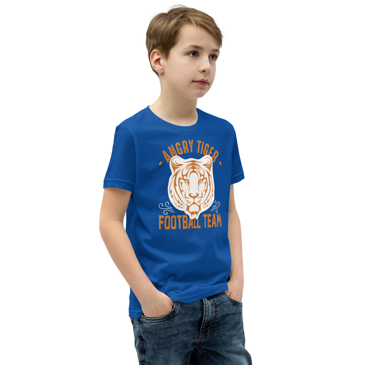 Angry Tiger Football Team Kids T-Shirt