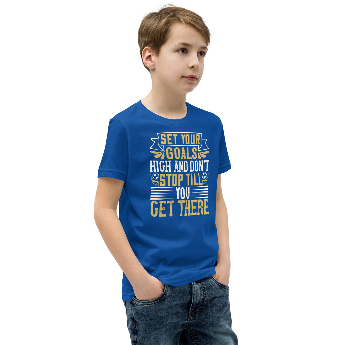 Set Your Goals High and Don't Stop Till You Get There Kids T-Shirt