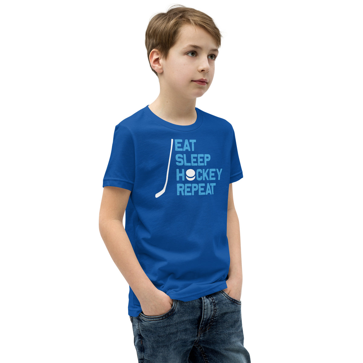 Eat Sleep Hockey Repeat Kids T-Shirt