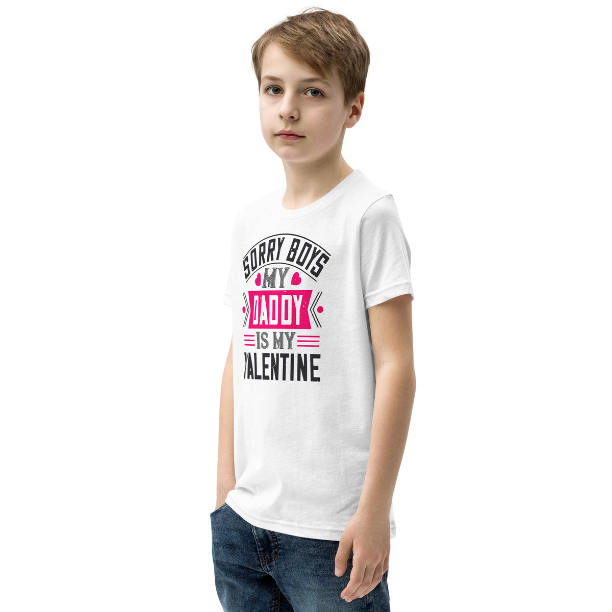 Sorry Boys, My Daddy Is My Valentine Kids T-Shirt