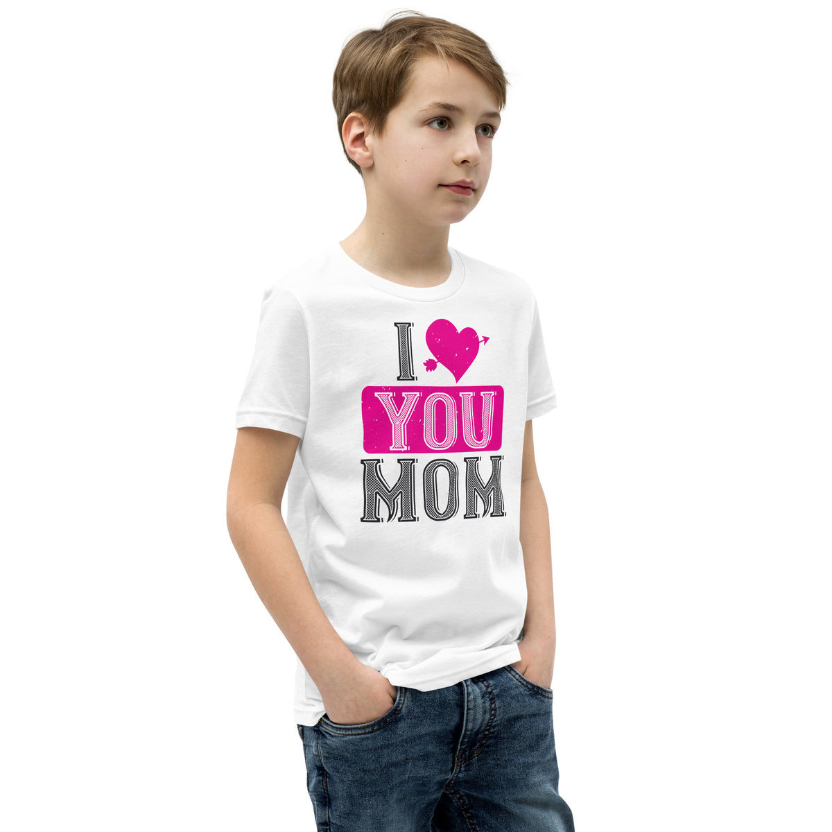 I Love You Mom Valentine's Day Kids T-Shirt