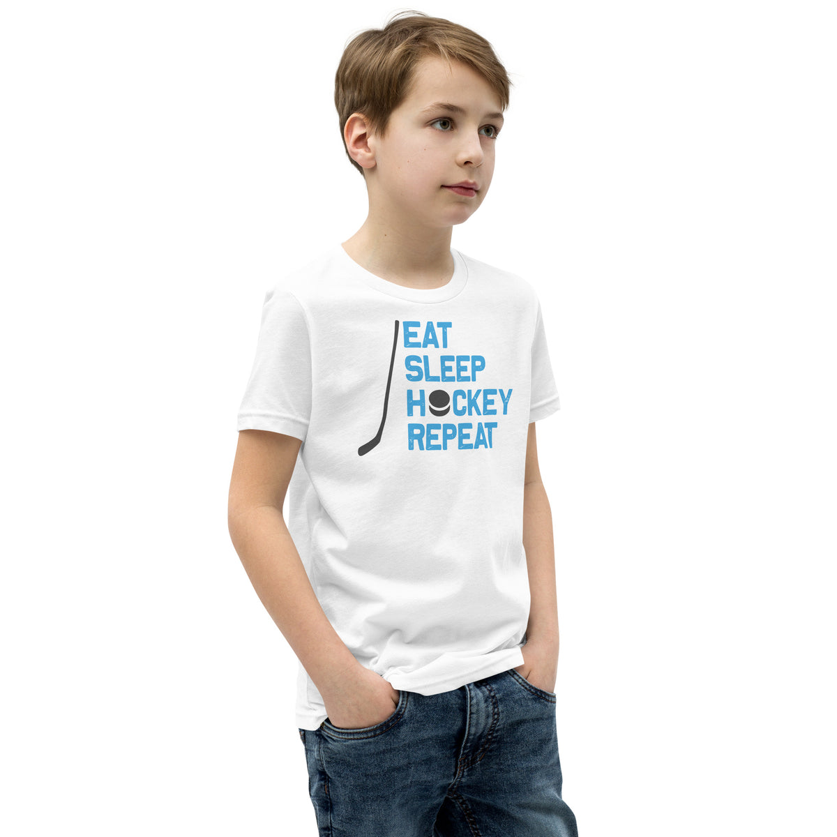 Eat Sleep Hockey Repeat Kids T-Shirt