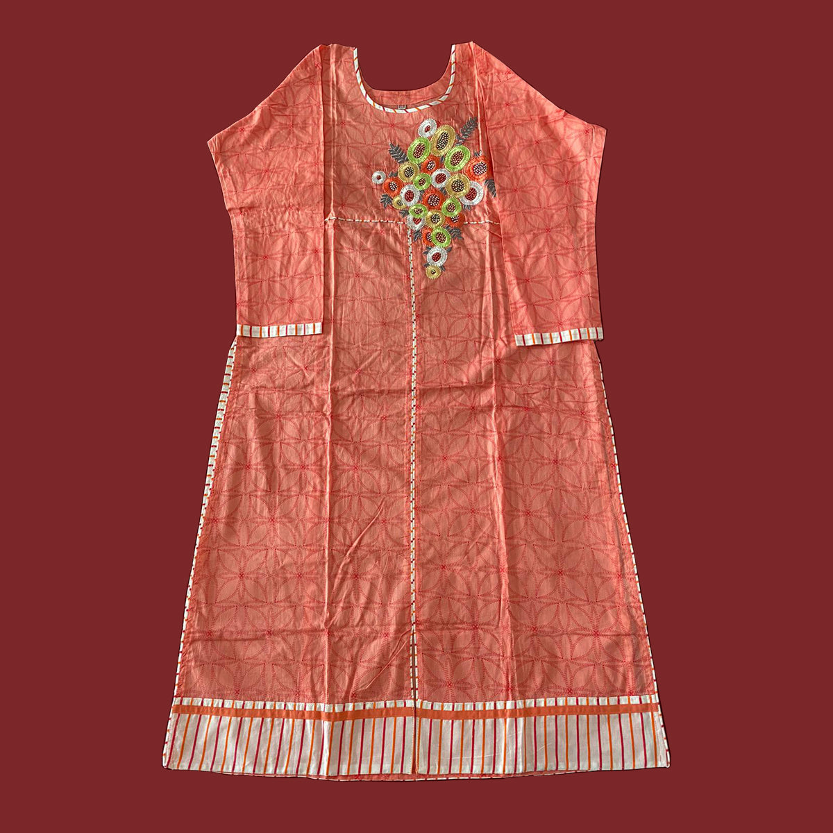 Indian Three Piece Dress Kameez With Dupatta - Pink